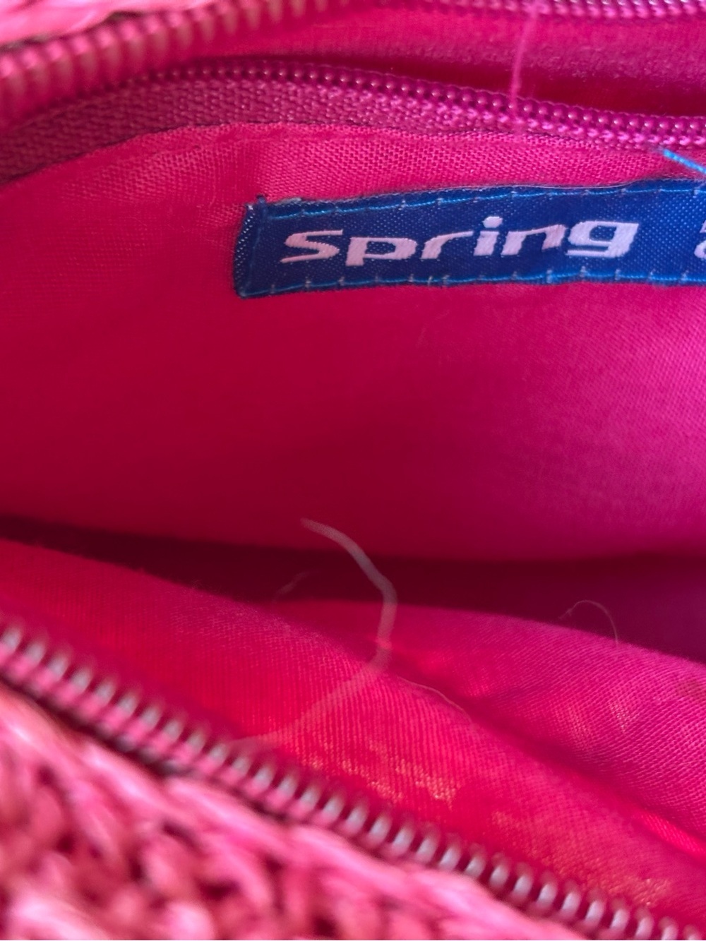Call It Spring Pink Woven Raffia Top-Handle Bag - Picture 11 of 11